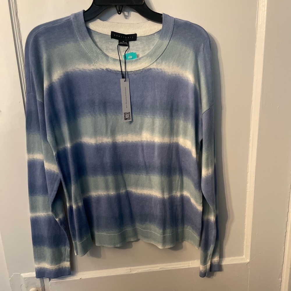 Tie-Dye Blue and White Sweater